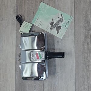 NWT Vintage VillaWare Prego Pizzelle Baker Belgian Waffle Maker Series II 3600